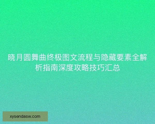 晓月圆舞曲终极图文流程与隐藏要素全解析指南深度攻略技巧汇总 晓月圆舞曲终极图文流程与隐藏要素全解析指南深度攻略技巧汇总